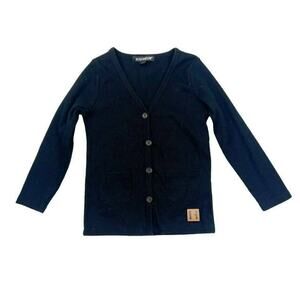 Beau Hudson Black Ribbed Cardigan